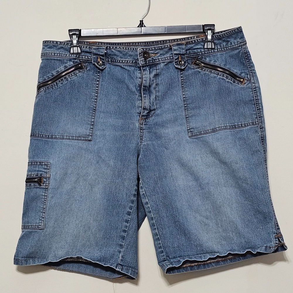 Faded Glory Women's Jean Short 20W Blue Stretch 0595